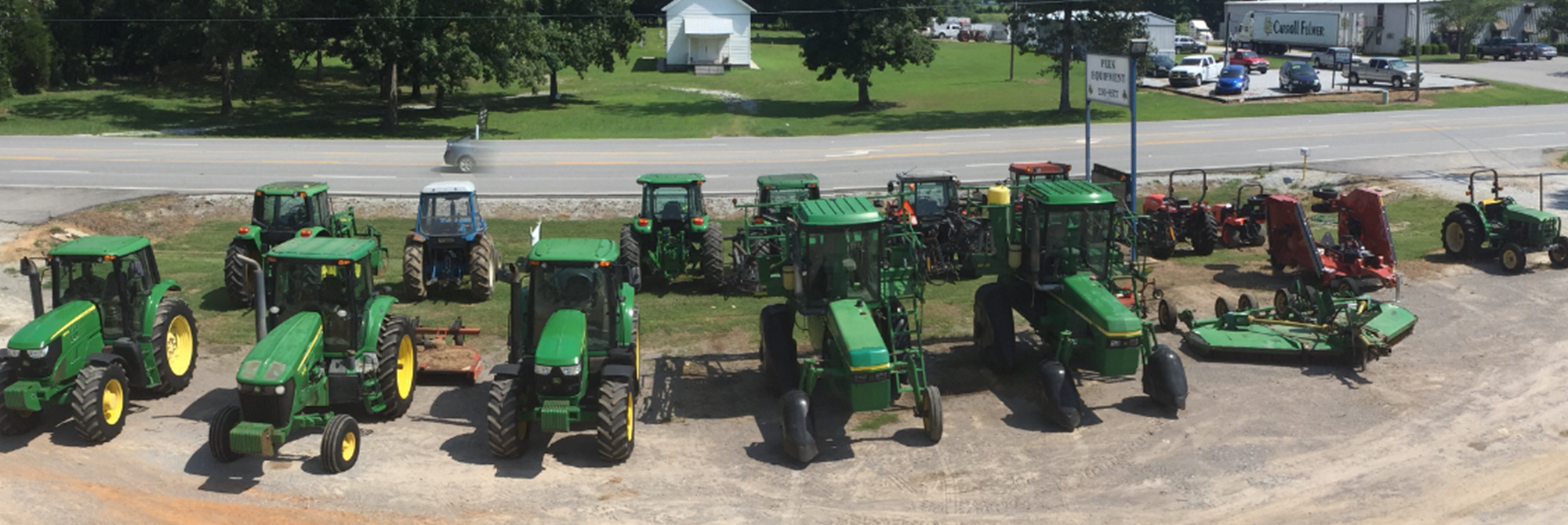 Peek Equipment tractors out front